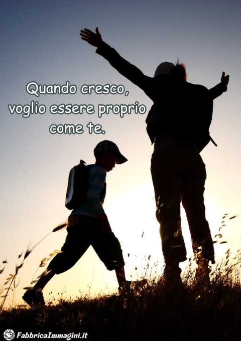 Quando cresco, voglio essere proprio come te