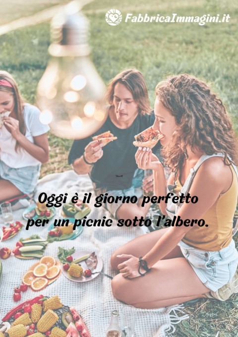 Oggi è il giorno perfetto per un picnic sotto l’albero