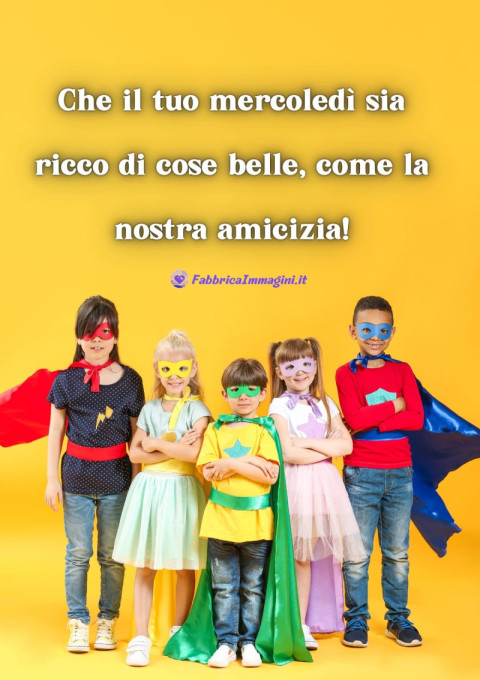 Che il tuo mercoledì sia ricco di cose belle, come la nostra amicizia!