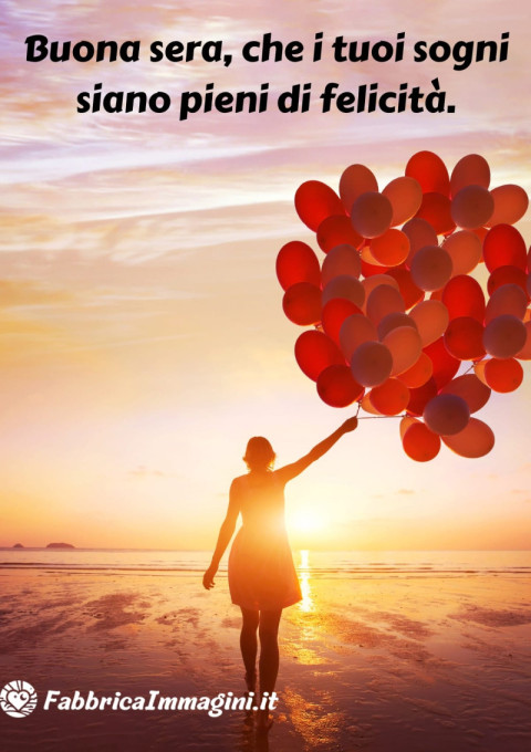 Buona sera, che i tuoi sogni siano pieni di felicità
