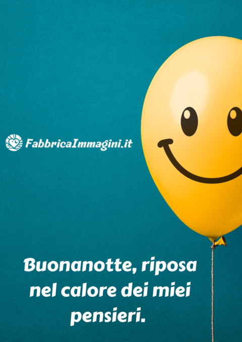 Buonanotte, riposa nel calore dei miei pensieri