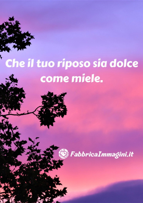 Che il tuo riposo sia dolce come miele