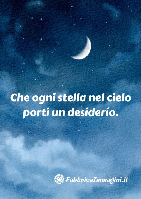 Che ogni stella nel cielo porti un desiderio