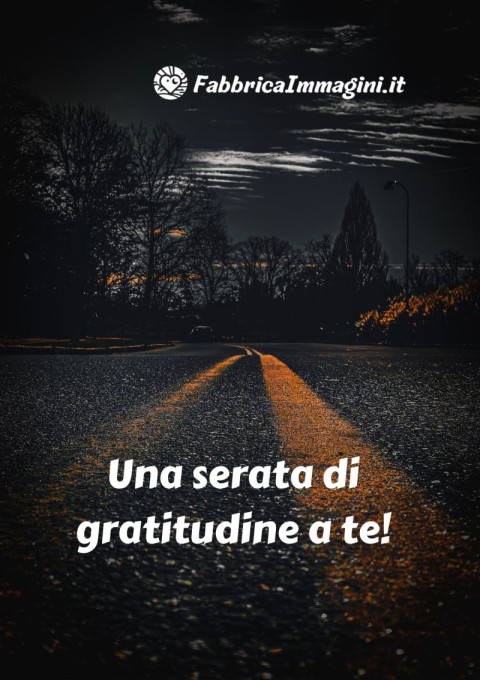 Una serata di gratitudine a te!