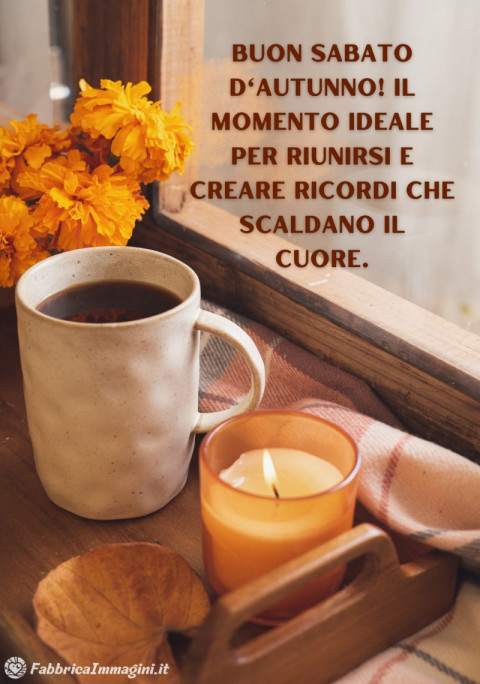 Buon sabato d'autunno! Il momento ideale per riunirsi e creare ricordi che scaldano il cuore